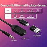 HyperX Cloud III – Casque de Gaming Filaire, PC, PS5, Xbox Series X|S, DTS, Mousse à mémoire de Forme, Microphone au Son cristallin de 10 mm, avec Suppression du Bruit, USB-C, USB-A, 3.5mm – Noir - 9