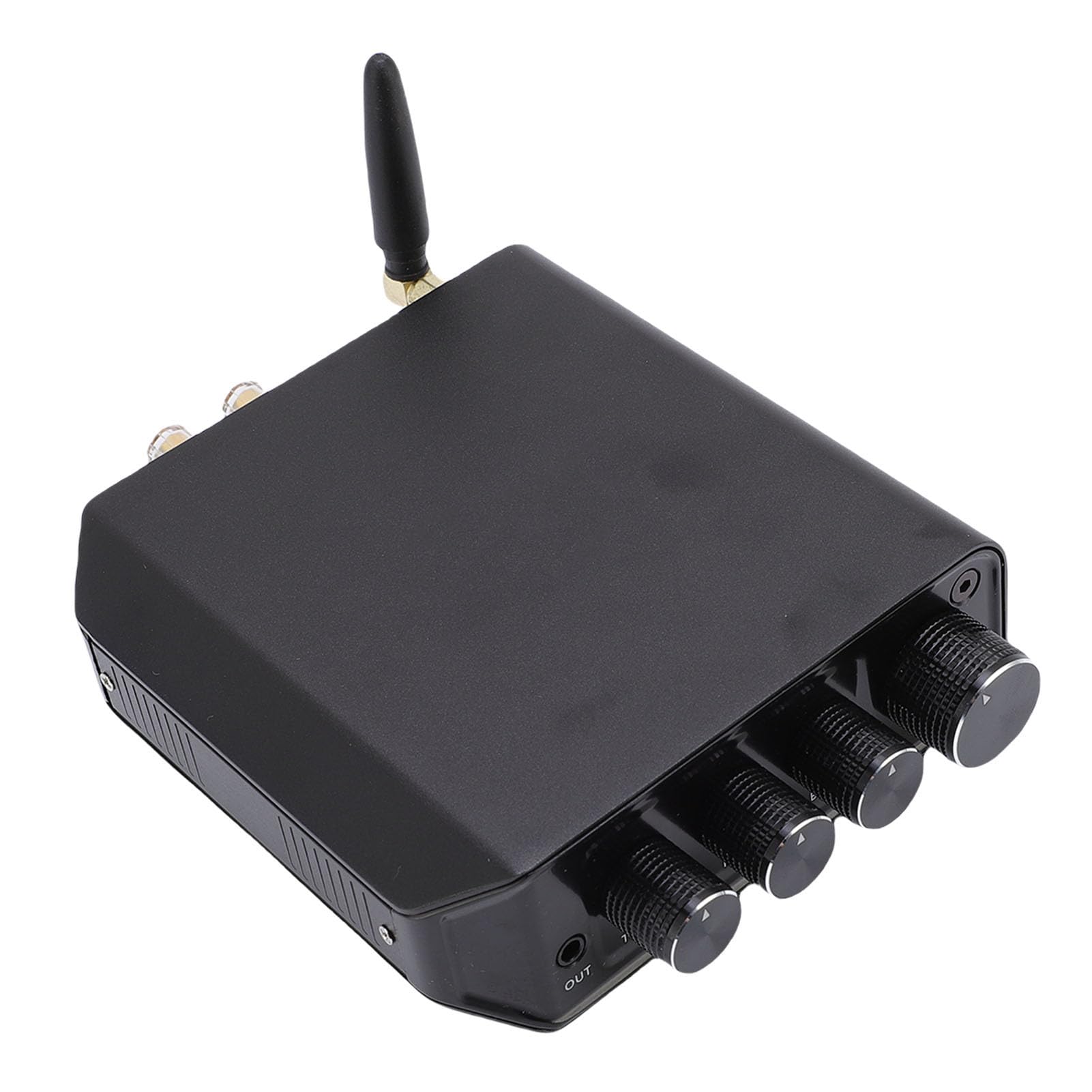 Amplificador estéreo Bluetooth 5.4, USB, entrada AUX, 2 canales, 50 W x 2, HiFi, compatible con MP3, WAV, WMA, APE y FLAC.