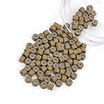 Vlasy 100Pcs 4mm Silicone Lined Micro Ring Beads for Hair Extensions 5Colors Apply (100Pcs Light Brown)