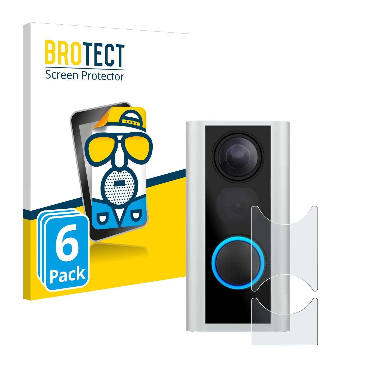 brotect Screen Protector Anti-Glare compatible with Ring Door View Cam (54-75mm) (6 Pack) Screen Protector Matte, Anti-Fingerprint Protection Film