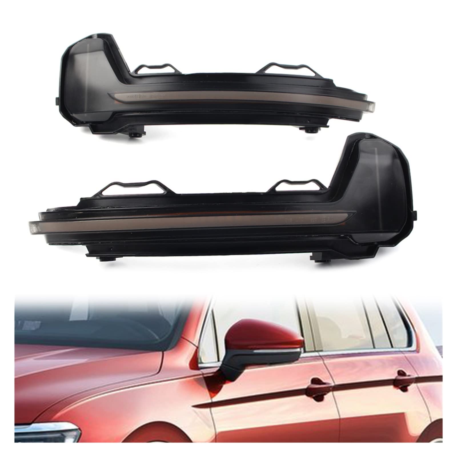 Señal de Giro del Espejo Para Tig&uan MK2 2017 2018, Espejo Lateral LED Para Coche, Intermitente Dinámico, Luz Secuencial, 2 Uds., Delantero Derecho + Izquierdo