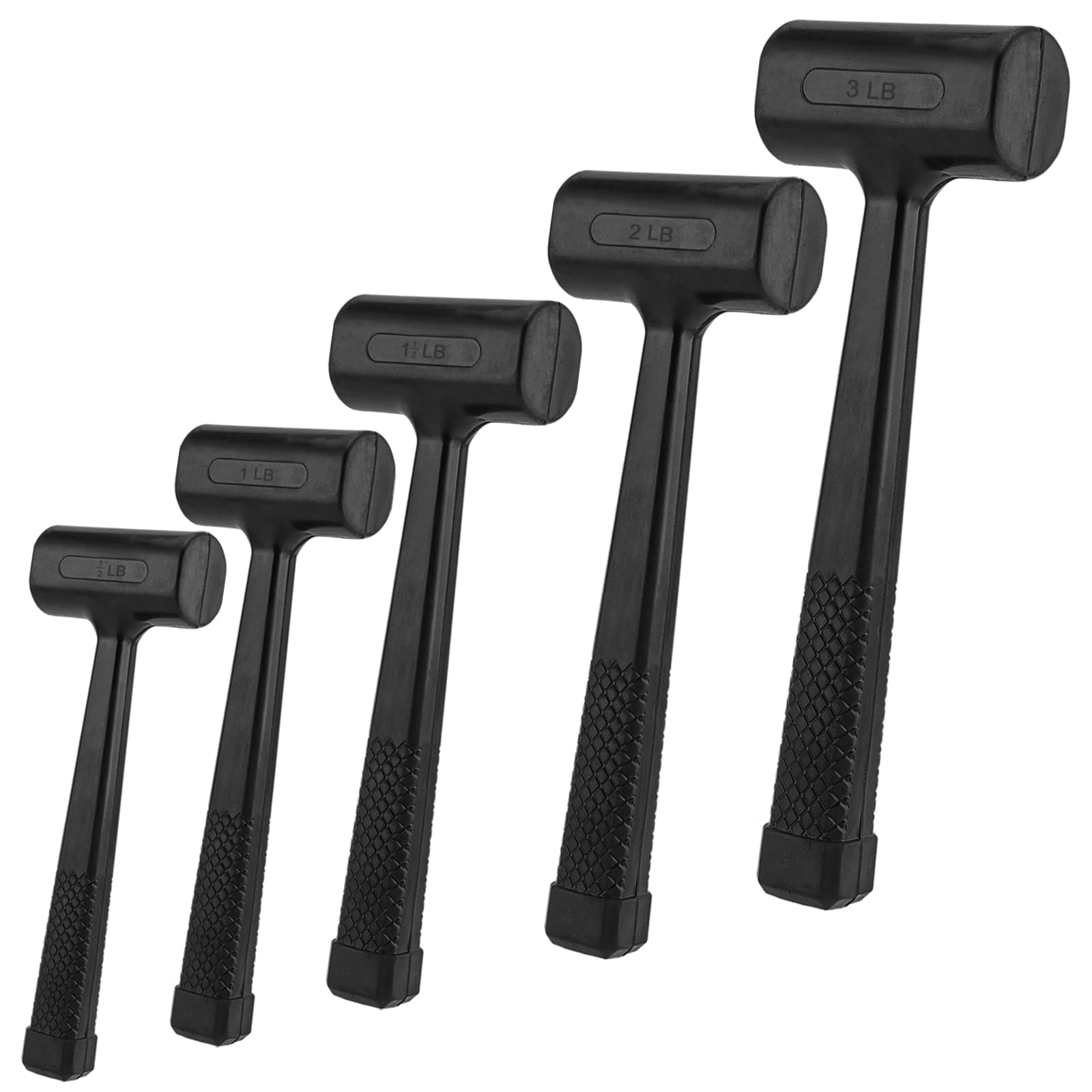 Marteau en caoutchouc lot de 5 maillets pour frapper sans marquer le bois