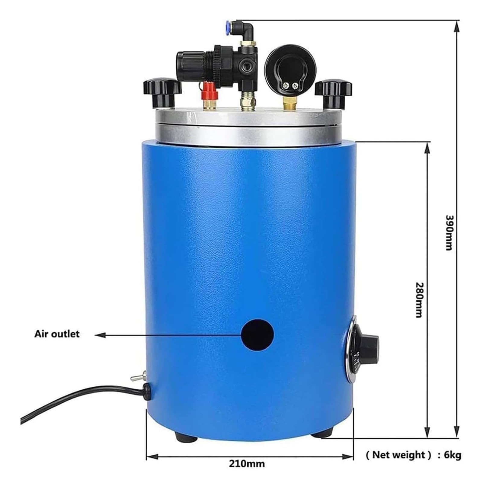 Macchina Fusione Cera 450 W, Forno Fusione Cera 2,5 Litri, Strumenti per Fusione Gioielli, TEM Regolabile 30℃ A 110℃, Stampo A Cilindro Rotondo, Macchina per Iniezione Cera Gioielli