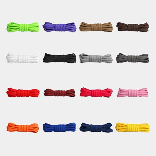 Dafannis Lacets ovales pour chaussures de sport, 2 paires de lacets demi-ronds pour baskets, chaussures de course, chaussures de basket et baskets - 7