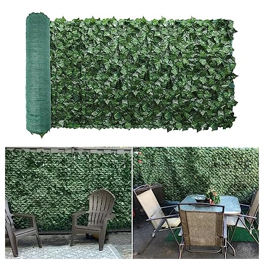 E&K Sunrise 6' x 14' Faux Ivy Privacy Fence Screen with Mesh Back-Artificial Leaf Vine Hedge Outdoor Decor-Garden Backyard Decoration Panels Fence Cover - Set of 1