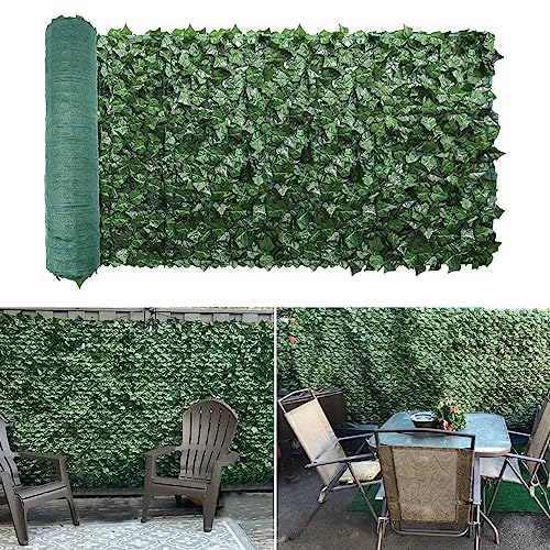 E & K Sunrise 4 'x 8' sintética Ivy privacidad valla Protector de con malla back-artificial hojas Vine cortasetos para exteriores decor-garden Patio Decoración paneles valla cubierta – juego de 1