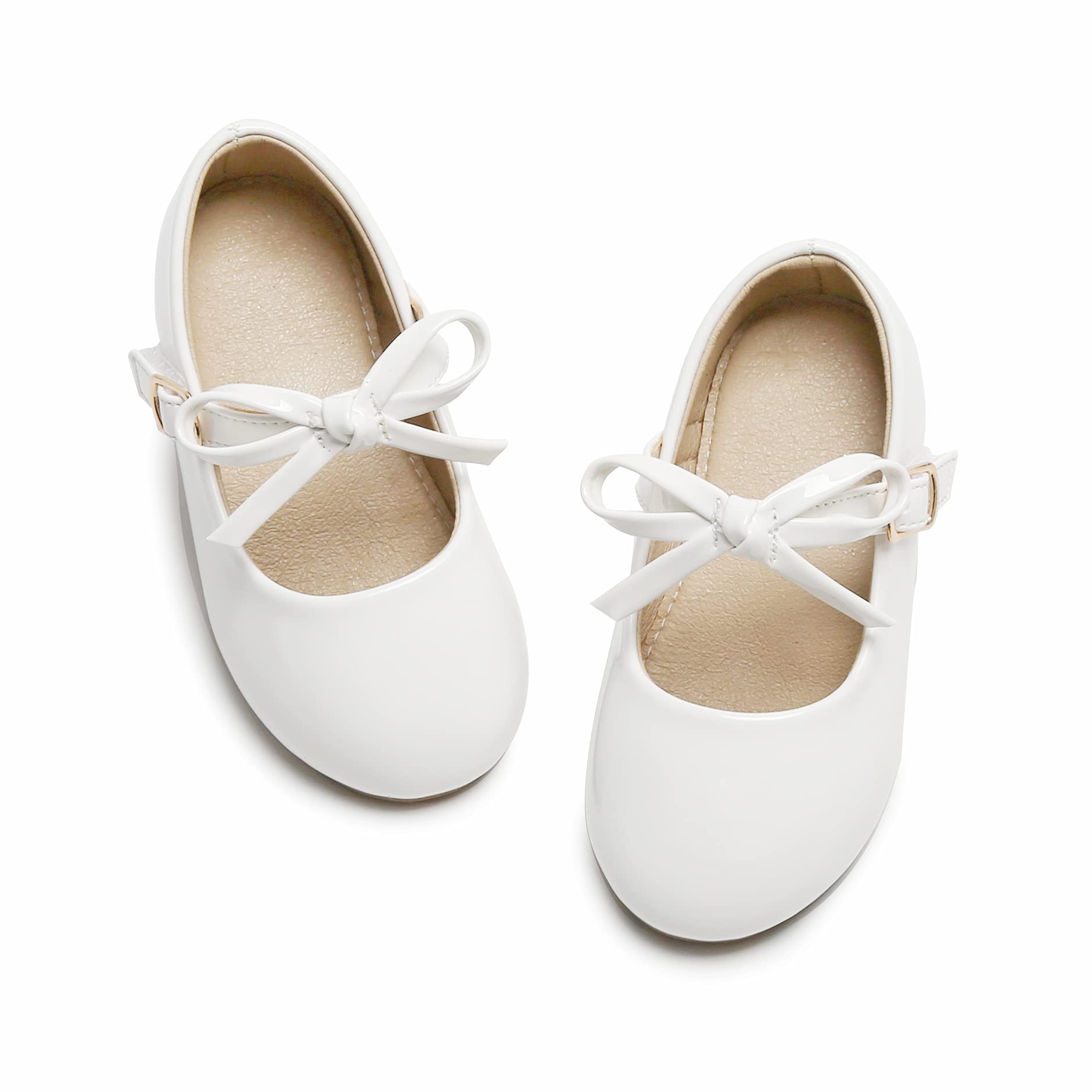 Felix & Flora Zapatos de vestir para niña con flores, zapatos planos de ballet para fiesta, escuela, boda