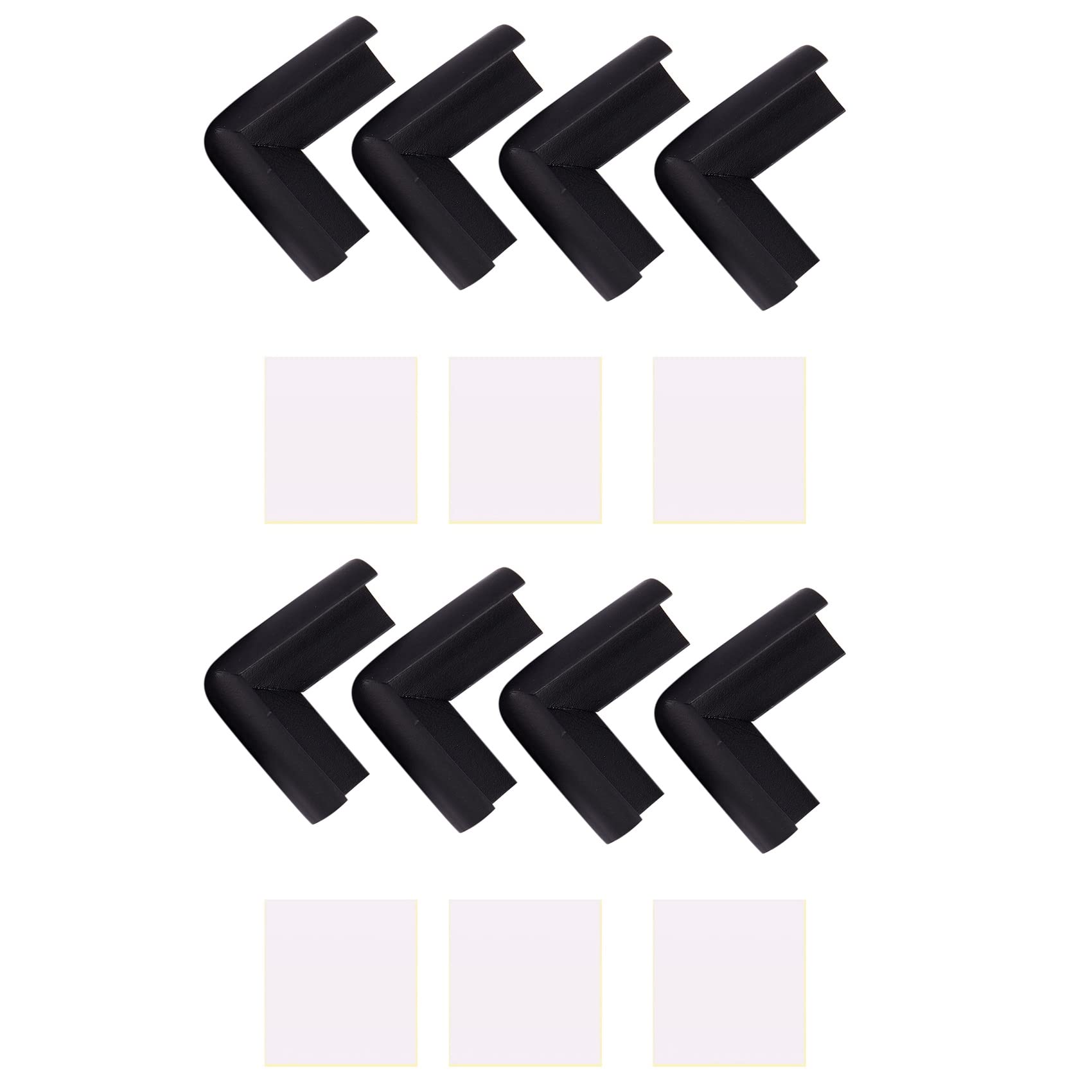 Nondk Black/White 8Pcs Shock Absorber Protector Corner Desk Table For Safety Desk