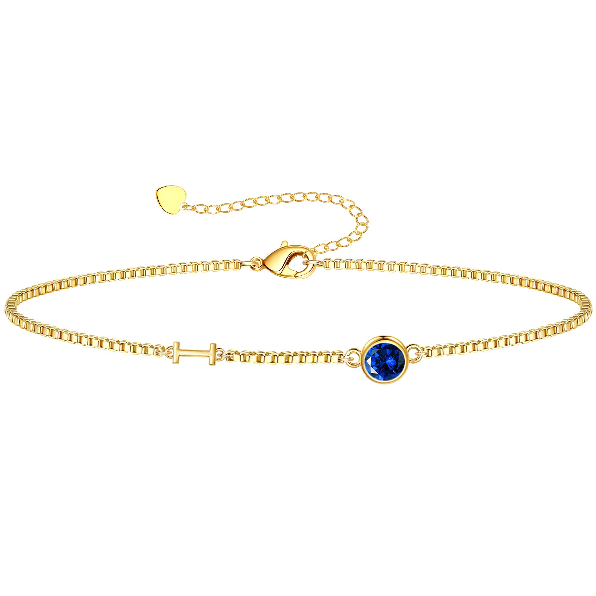 Birthstone Bracelets for Women, Initial Bracelet Teen Stocking Stuffers Birthday Gifts for Teen Girls Initial Bracelet Trendy Letter A-Z Dainty Bracelet 21st 30th Mom Birthday Gift Birthstone Jewelry
