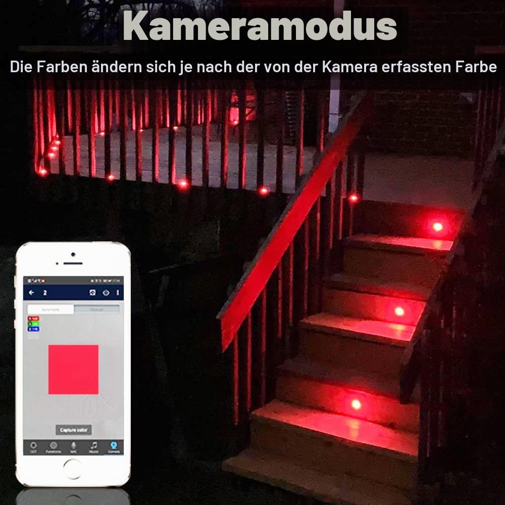 10er Bluetooth RGBWW Led Bodeneinbaustrahle Aussen 0.5W Ø45mm IP67 Wasserdicht LED Einbaustrahler Terrasse Küche Garten Led Lampe Full Kit