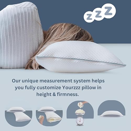 Miniatura 2 de Yourzzz  Almohada ergonómica personalizable de espuma viscoelástica  para dormir de lado y espalda  Tamaño ajustable  Sueño de prueba de 100 noches