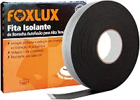 Fita Isolante Auto Fusão Foxlux 10m x 19mm Borracha Autoaglomerante para Vedação e Isolamento Elétrico