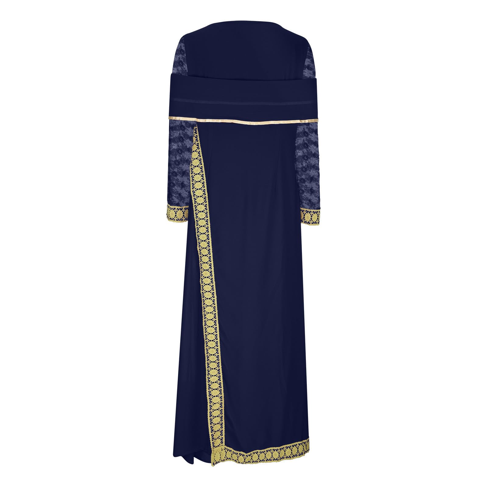 Mittelalter Kleidung Renaissance Kleid Retro Gothic Cosplay Outfit Maxi | Corsagenkleid, Stehkragen Kleid, Piratenkostüm, Königinnenkleid, Viktorianisches, Reißverschluss,Karneval Halloween Kostüm