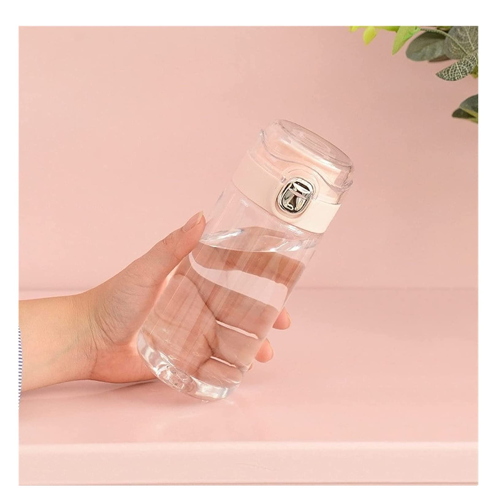 Bouteille d'eau Tasse À Eau En Plastique Transparente Sports De Plein Air Portable Coupe Anti-goutte Protection De L'environnement Bouteille À Boire Bouteille Isotherme Gourde Sport ( Blue : Bianco ,