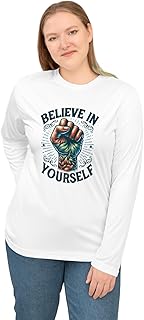 Believe In Yourself Long Sleeve Unisex T-Shirt White Printed Sleeve T-Shirt For Men And Women