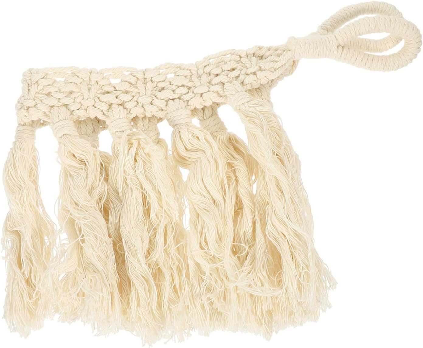 Attache de Rideau, Support de Rideau, Ruban de Rideau en Coton, Crochet d'attache de Rideau, Attache de Rideau de Ferme, Fixation de fenêtre, Corde d'attache de Rideau (Blanc)