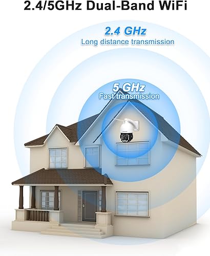 Miniatura 8 de Cámara de seguridad PTZ 4K para exteriores con zoom óptico de 30X, visión nocturna de 1000 pies, cámara IP inalámbrica RTSP WiFi de 8MP 360,
