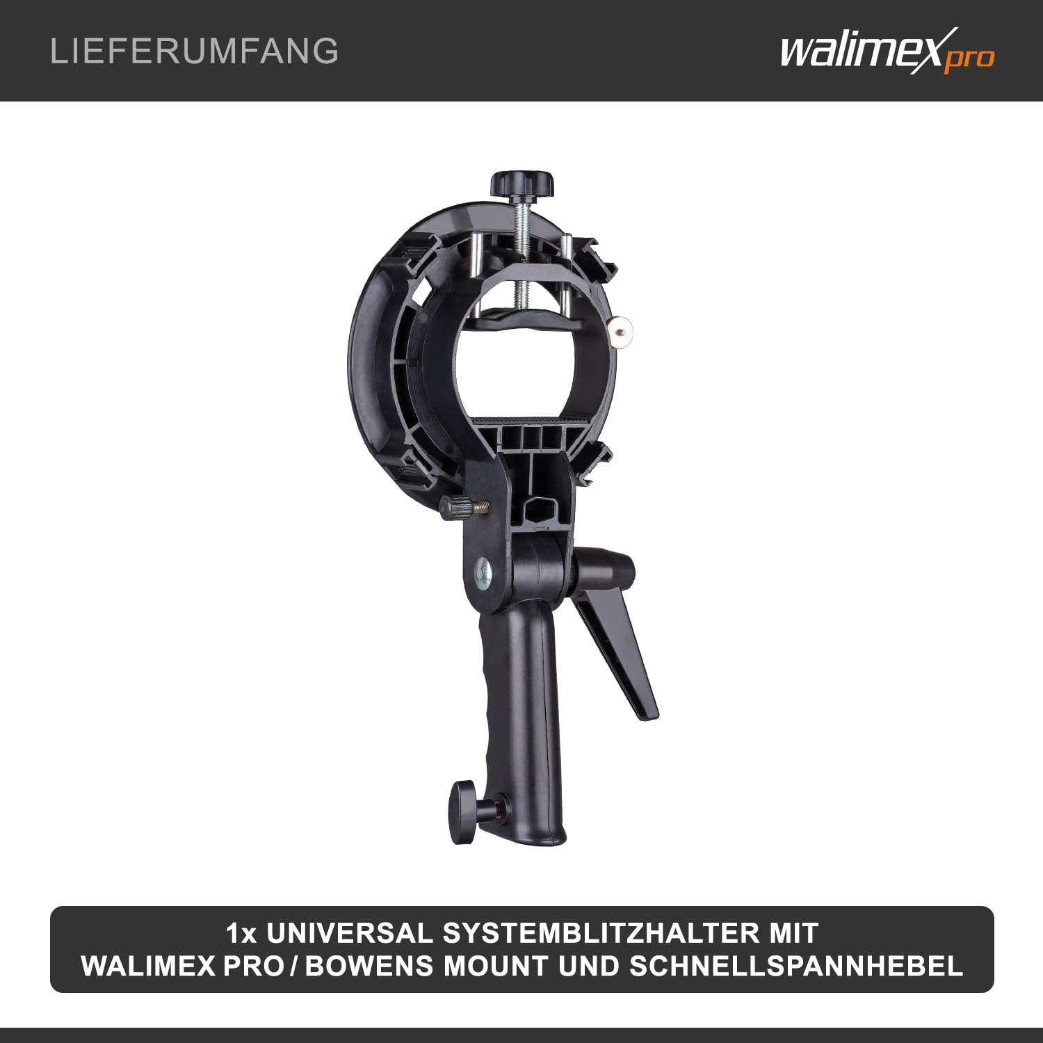 walimex pro Supporto universale per flash nero