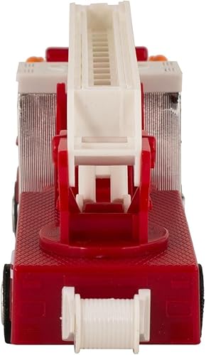 Miniatura 4 de Master Toy Camión de bomberos coleccionable de metal fundido a presión para niños con escalera, rojo