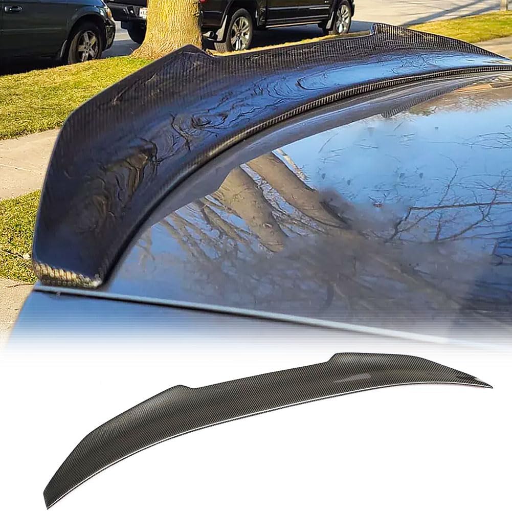 Real Carbon Fiber Car Trunk Spoiler Fits for Audi A6 C7 S6 2012-2018 Sedan 4-Door Auto Rear Boot Lid Highkick Spoiler Wing Lip