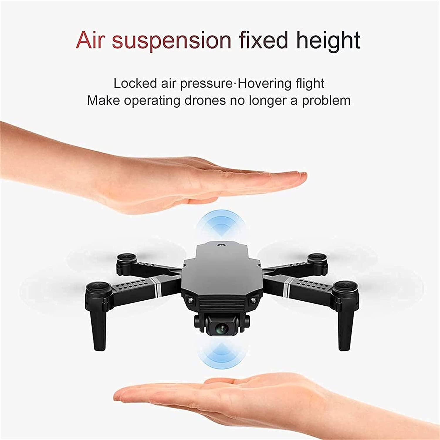 Drone GPS WiFi 4K HD Live Video Doppia Fotocamera per Principianti, Quadricottero Pieghevole Telecomando, Mantenimento Altitudine, Ritorno Automatico, Controllo dei Gesti, Seguimi, Modalità Se