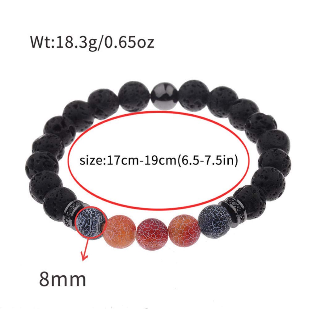 Steinarmband, Naturstein -Perlen -Armband -Modestudentin reines natürliches Lava Gestein Perlen Armband DIY Juwelpa Personalisierte Kleidung Accessoires Schmuck Schmuck