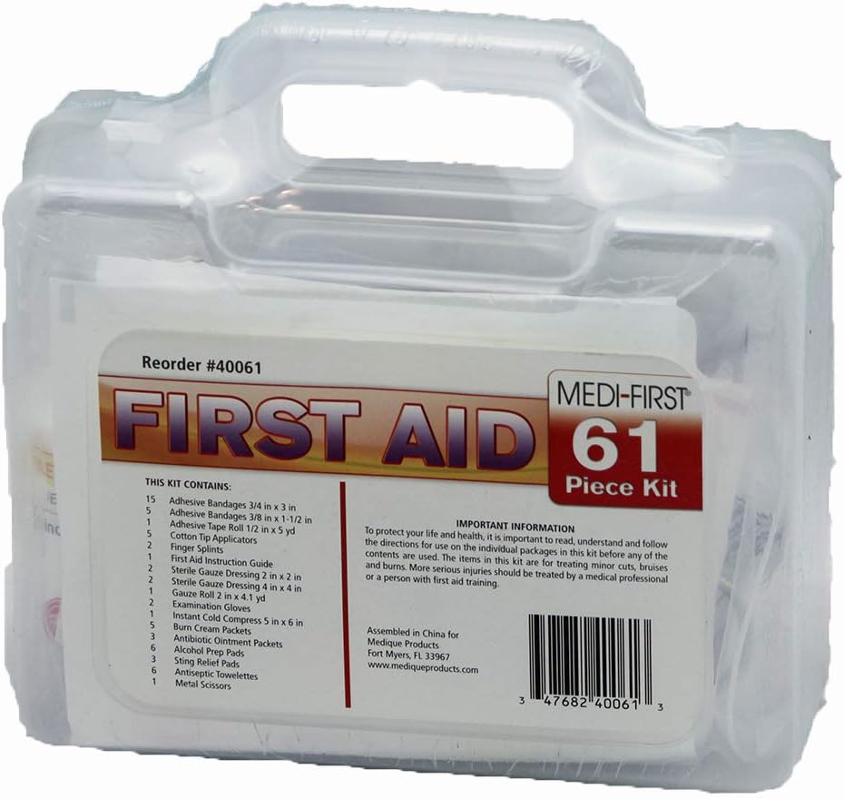 Medique 40061 First Aid Kit, 61-Piece, 61 Piece