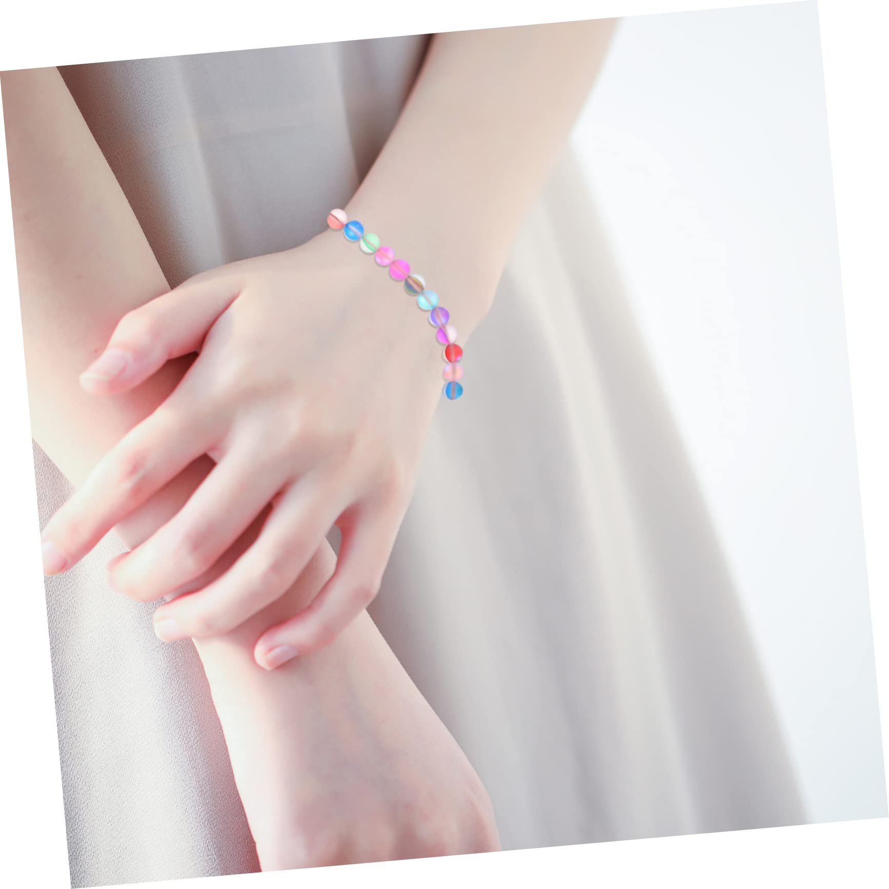 OSALADI 4 Set Collana E Bracciali Fai Da Te Con Perline Cristallo Opache Fili Per Creazioni Artigianali E Accessori Bigiotteria 2 Corde*4