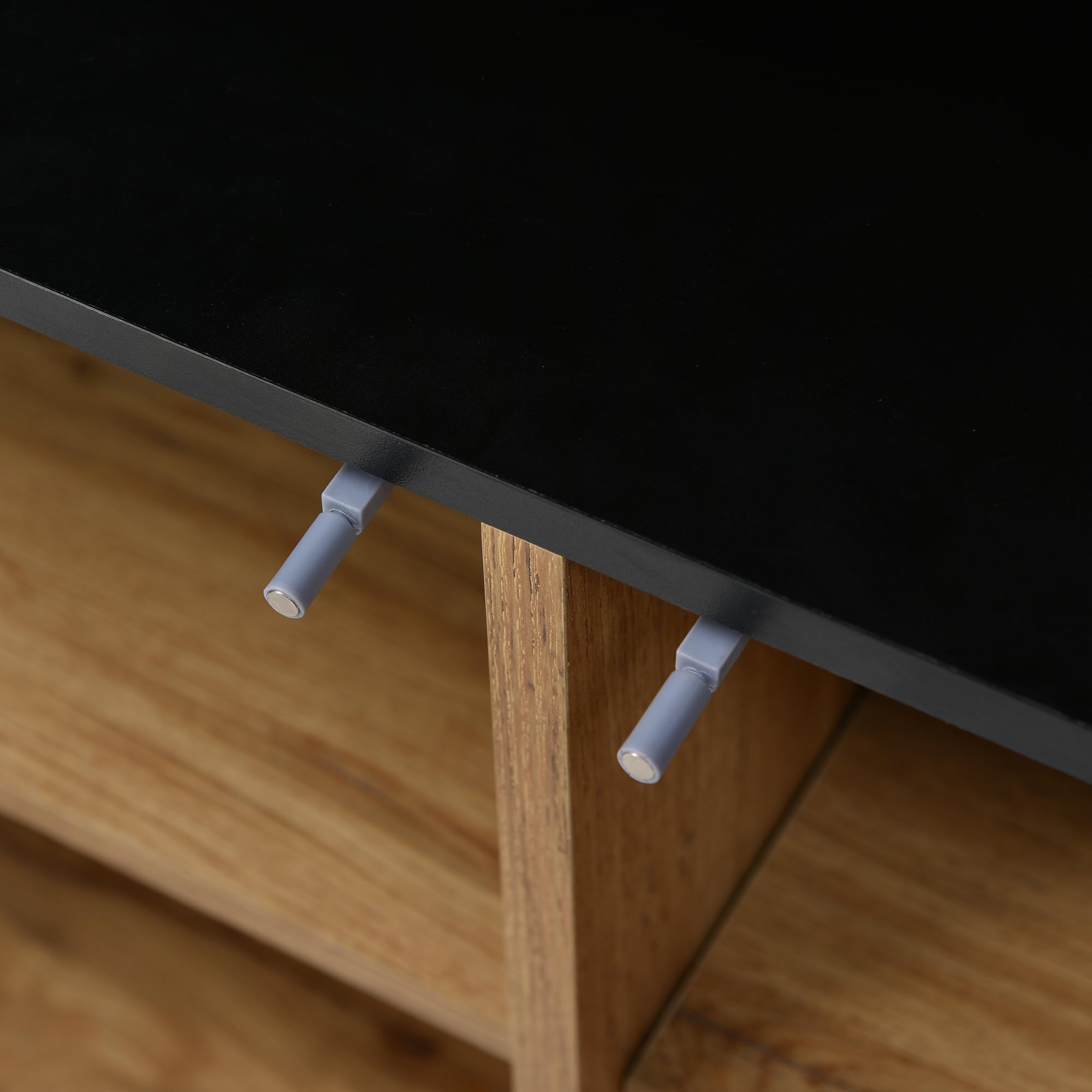 Casa & Arredamento - Aparador moderno de madera con tres puertas y estantes, montaje fácil, diseño que ahorra espacio, robusto y fiable, 160 x 35 x 76 cm