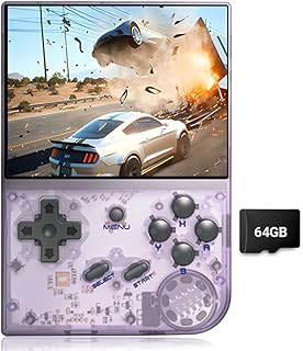 MayD RG35XX Handheld Game Console Retro Video Game Console, 3.5inch IPS Portable Arcade Video Gaming Console Open Source Built-in 5000 Games, 2100mAh Mini Games Player for Kids Adults(64G)