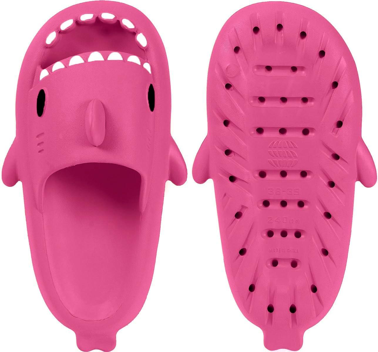 KVbabby Kids Shark Slides Boys Girls Toddlers Cloud Shower Slippers Cute Cartoon Open Toe Sandals Cushioned Thick Sole Beach Pool Shoes