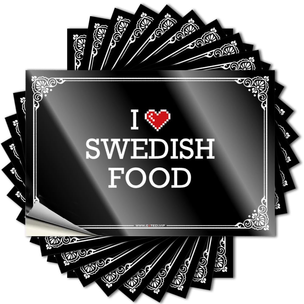 Guys Water Decal | I Love Swedish Food Big for Stone Decor(12X18CM)
