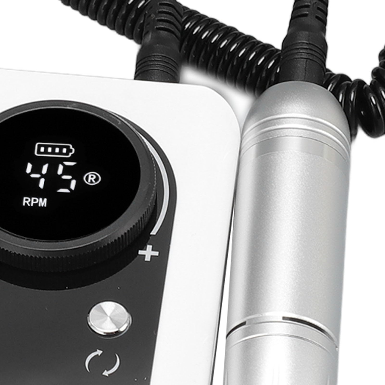 Taladro de Uñas Eléctrico Portátil, Kit de Pedicura de Manicura de Velocidad Recargable de 45000 Rpm, Herramienta de Pulido de Uñas con Múltiples Cabezales de Pulido, para Pulido