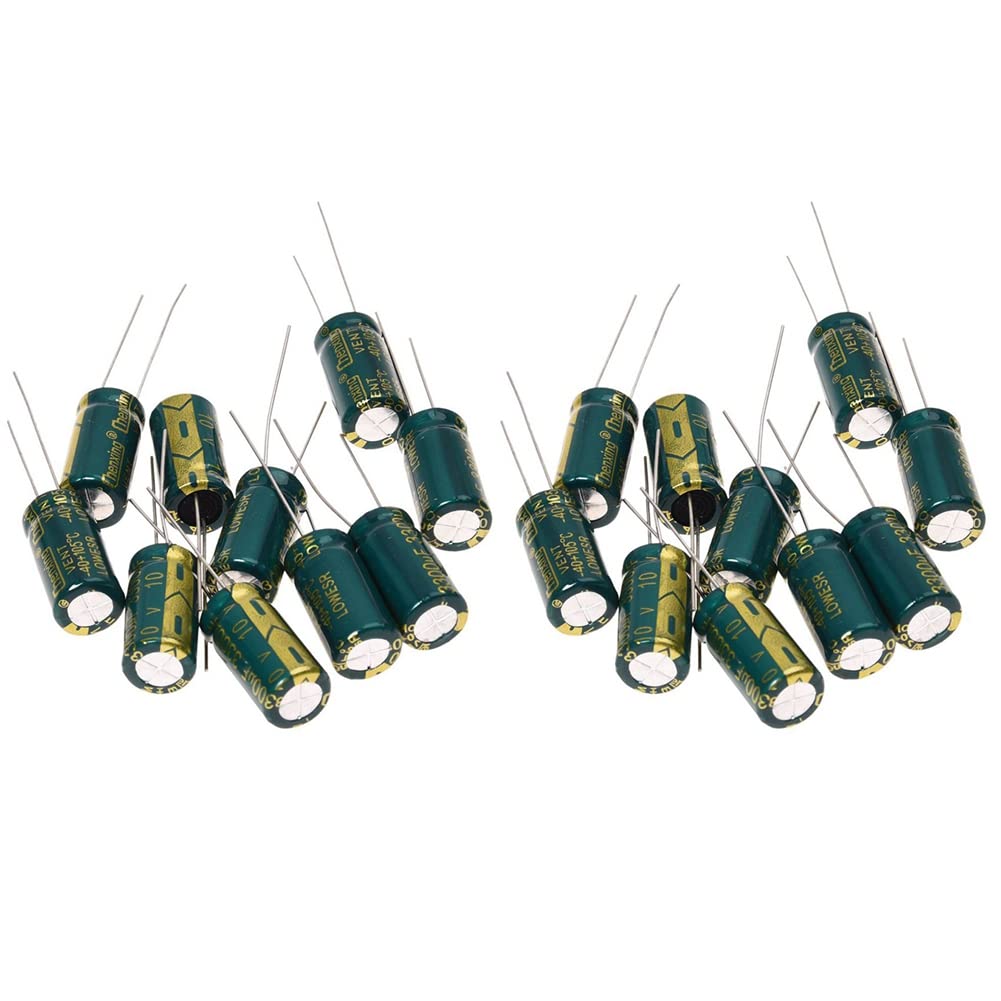 Jnchdghwa 20Pcs 10V 3300UF Motherboard Electrolytic Capacitor Radial
