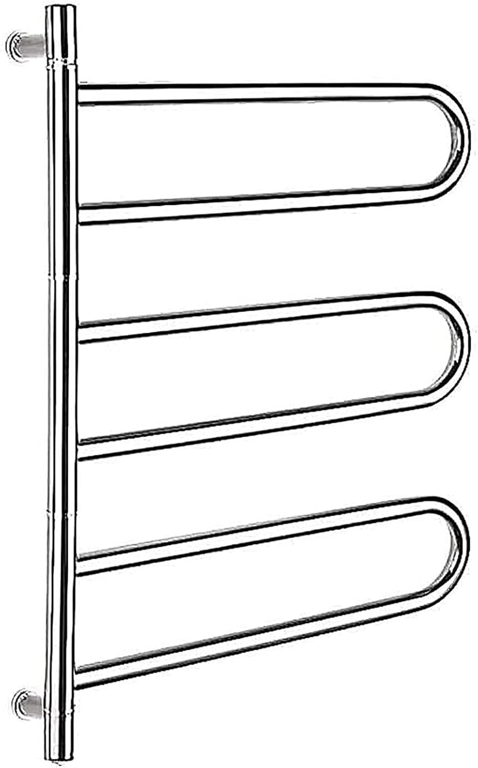 APUM Electric Towel Warmer Radiator, 180°Rotation Heated Towel Rail, Wall Mounted