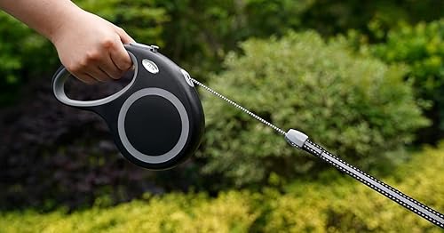 Miniatura 6 de Correa retráctil para perro, correa de paseo para perros de 30 pies20 pies para perros pequeños, medianos y grandes de hasta 77 libras, resistente