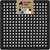 Vista 38 de Gorilla Grip - Alfombrilla de ducha patentada, 21 x 21 pulgadas, lavable, cuadrada, para ducha con agujeros de drenaje, ventosas.