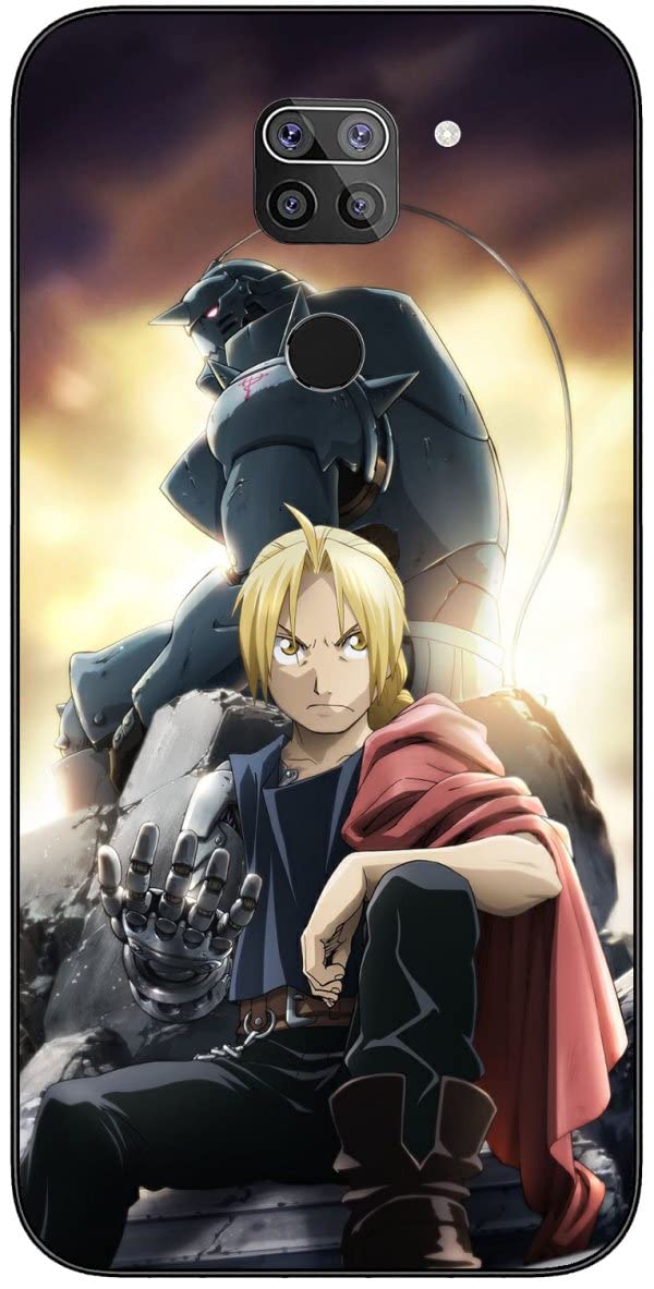 Compatible with Redmi Note 9 Fullmetal for Alchemist 239 Soft Slim Fit Rubber Silicone Gel TPU Cell Phone Case Black