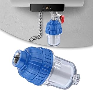 Filtro de ducha, calentador de agua de acero inoxidable de 1,27 cm, prefiltro, purificador de agua, filtros de ducha para cocina y baño desmontable y fácil de limpiar