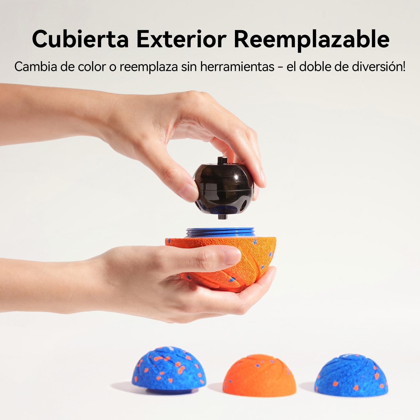 Cheerble Wicked Ball Air - Pelota Interactiva Perro, Automática Juegos para Perros, Juguete Inteligente con 3 Modos Recargable, Regalo de Cumpleaños para Perros Medianos y Grandes - Naranja