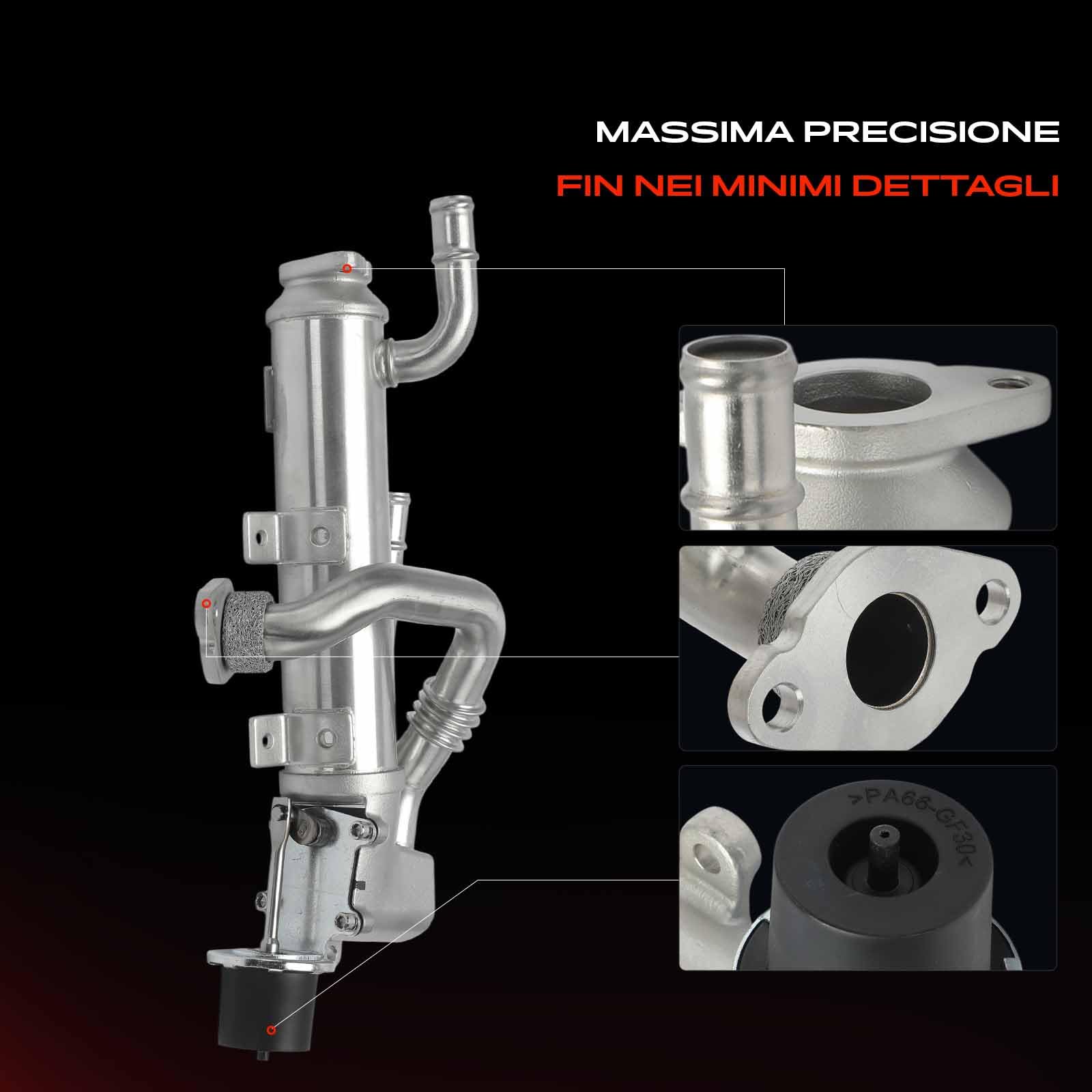 Frankberg Ricircolo dei gas di scarico del radiatore della valvola EGR | 03G131512AL; Compatibile con: A4 8EC, A6 4F2, A6 Avant 4F5, A4 Avant 8ED