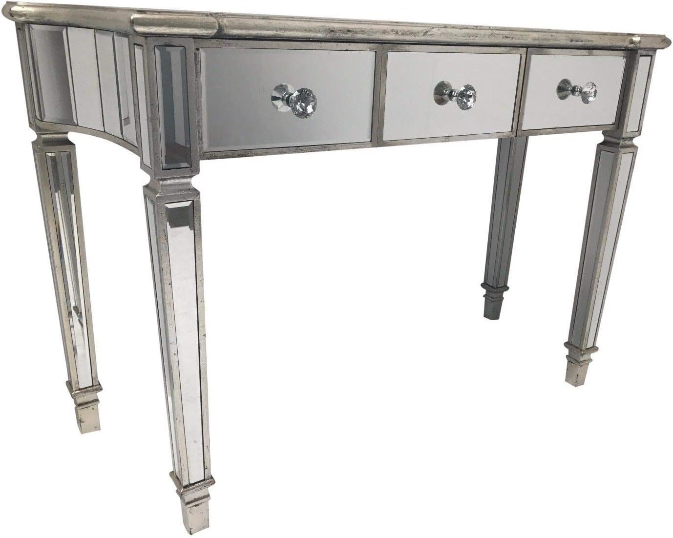 Mirrored Console Dressing Table Desk 3 Drawer Vintage Venetian Glass Furniture