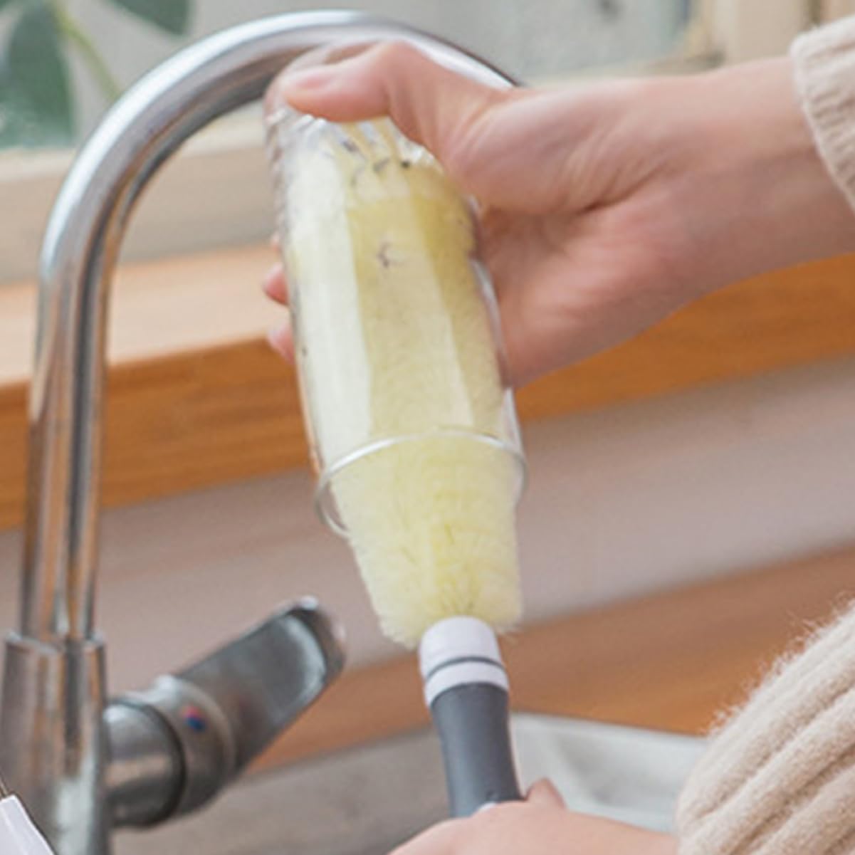 MAGICLULU 3piezas Cepillo De Limpieza para Botellas y Tazas Mango Herramienta Multiusos para Limpiar Biberones y Diseño para Remover Suciedad Interiores Color Aleatorio