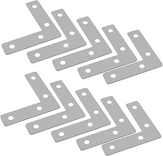 DOITOOL 10pcs Right Angle Bracket Wall Bracket Shelves Wall Mounted Corner Bracket Braces Corner Brace Shelf Code Angle Corner Code Silver Cupboard L-Bracket Shelves for Kitchen Cabinets