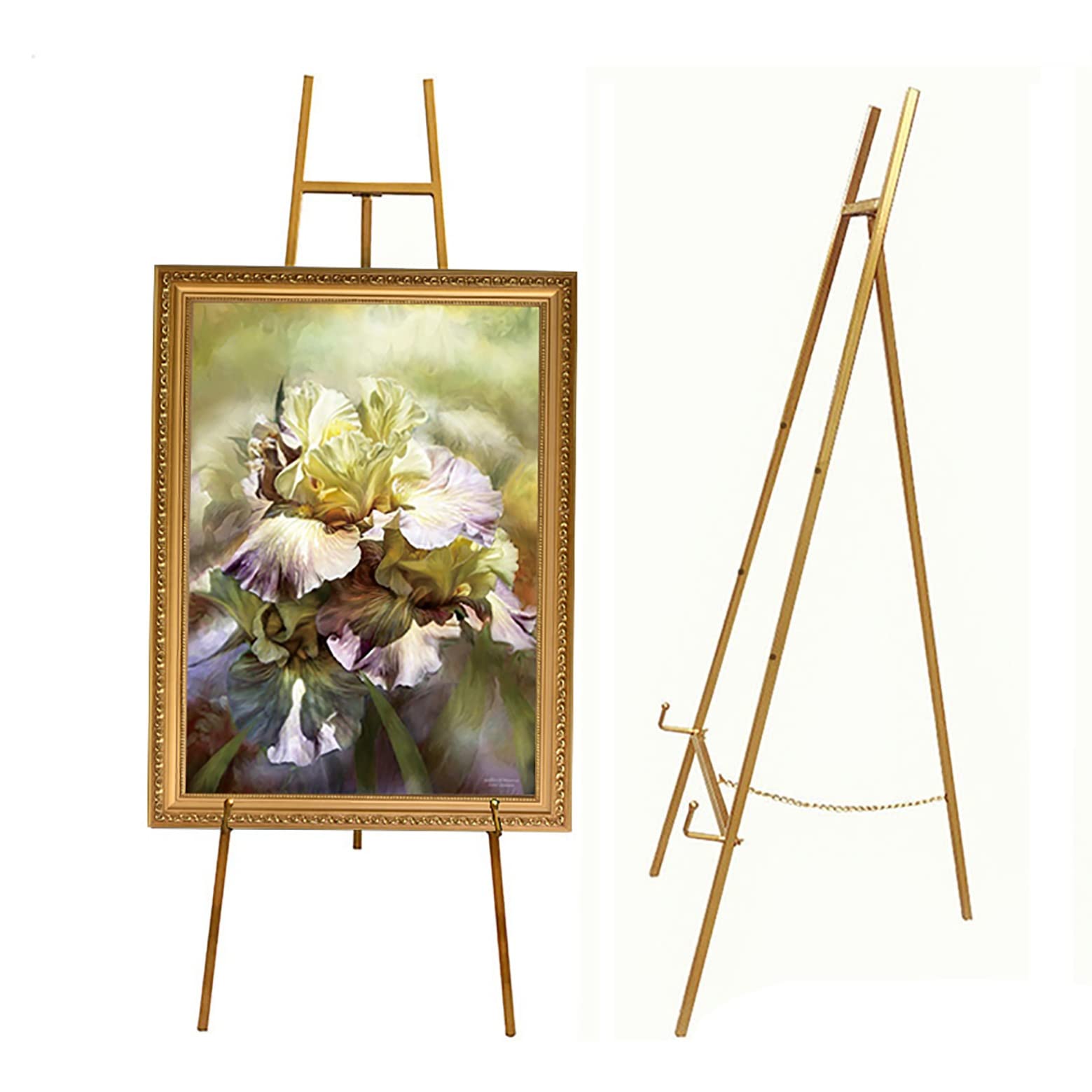 HADECOLL Strong And Durable Studio Easel,Solid Iron Art Square Tube Frame,Floor Poster Display Stand,Adjustable/Foldable Tripod,For Various Activities For Artist Painting,Sketching,145Cm