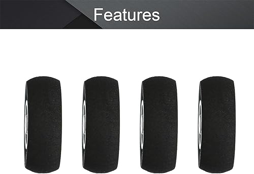 Miniatura 3 de MroMax - Ruedas de repuesto de espuma para modelo RC (diámetro de 0.984in, 4 unidades), color blanco y negro