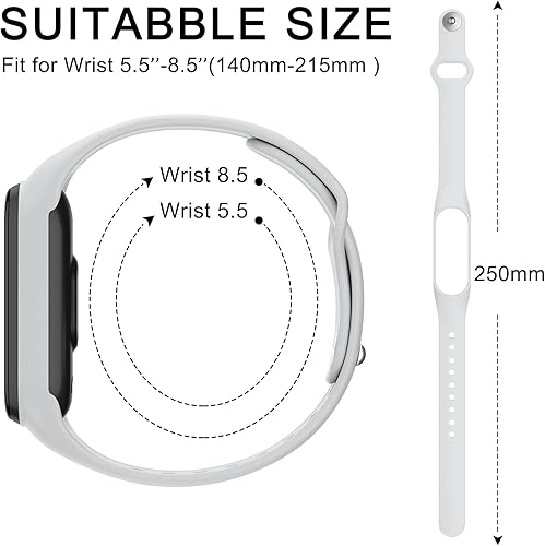Miniatura 3 de AK Correa de silicona para Xiaomi Mi Band 5Mi Band 6, paquete de 3 pulseras suaves para Amazfit Band 5Amazfit Band 6, correa deportiva para mujeres