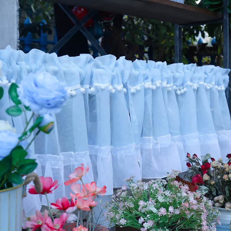 Cortinas de cocina tipo visillo traslúcido y cortina corta para ventanas de cafetería