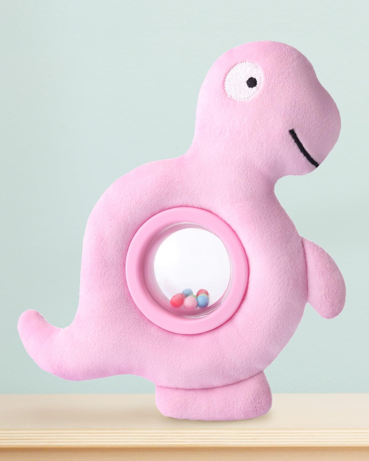 Bonfino Plush Dino Rattle Toy | Non Toxic Rattle for Baby | Soft Animal Rattle for New Born Babies | Development Toy for Infants 0-24 Months | Sound Toys for Baby | Best Birthday Gift for Kids - Pink (B0CYHGVG5Y) Amazon Price History, Amazon Price Tracker