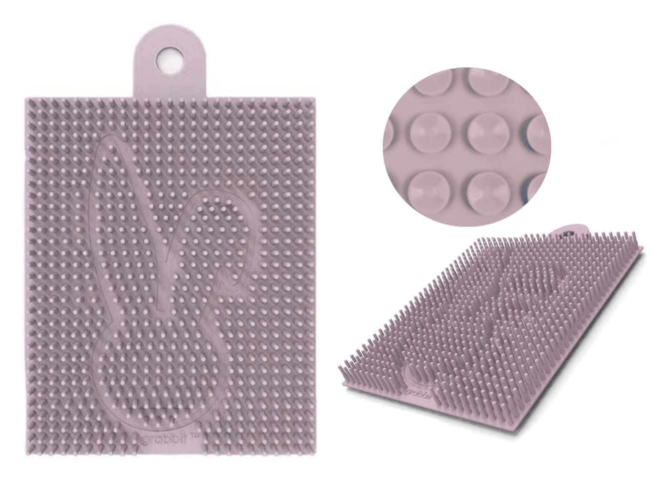 GRABBIT Hair Catcher - The Ultimate Solution to Trap Shed Hair and Protect Your Shower Drain | Wall-Mounted Design | No More Slimy Drain Hair | Grabs & Traps Shed Hair | Shower Hair Catcher (Mauve)